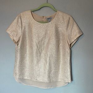 C3 DKNY Shimmery cap sleeve top
